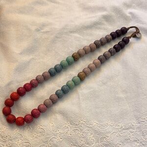 Athens Protasis Ombré Beaded Necklace- RED